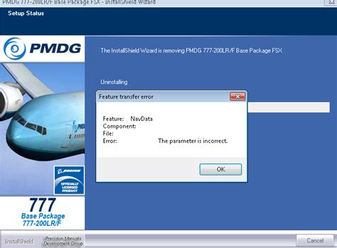 how to uninstall pmdg 777.